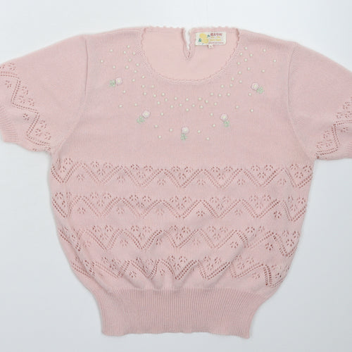 Shangai Womens Pink   Pullover Jumper Size L