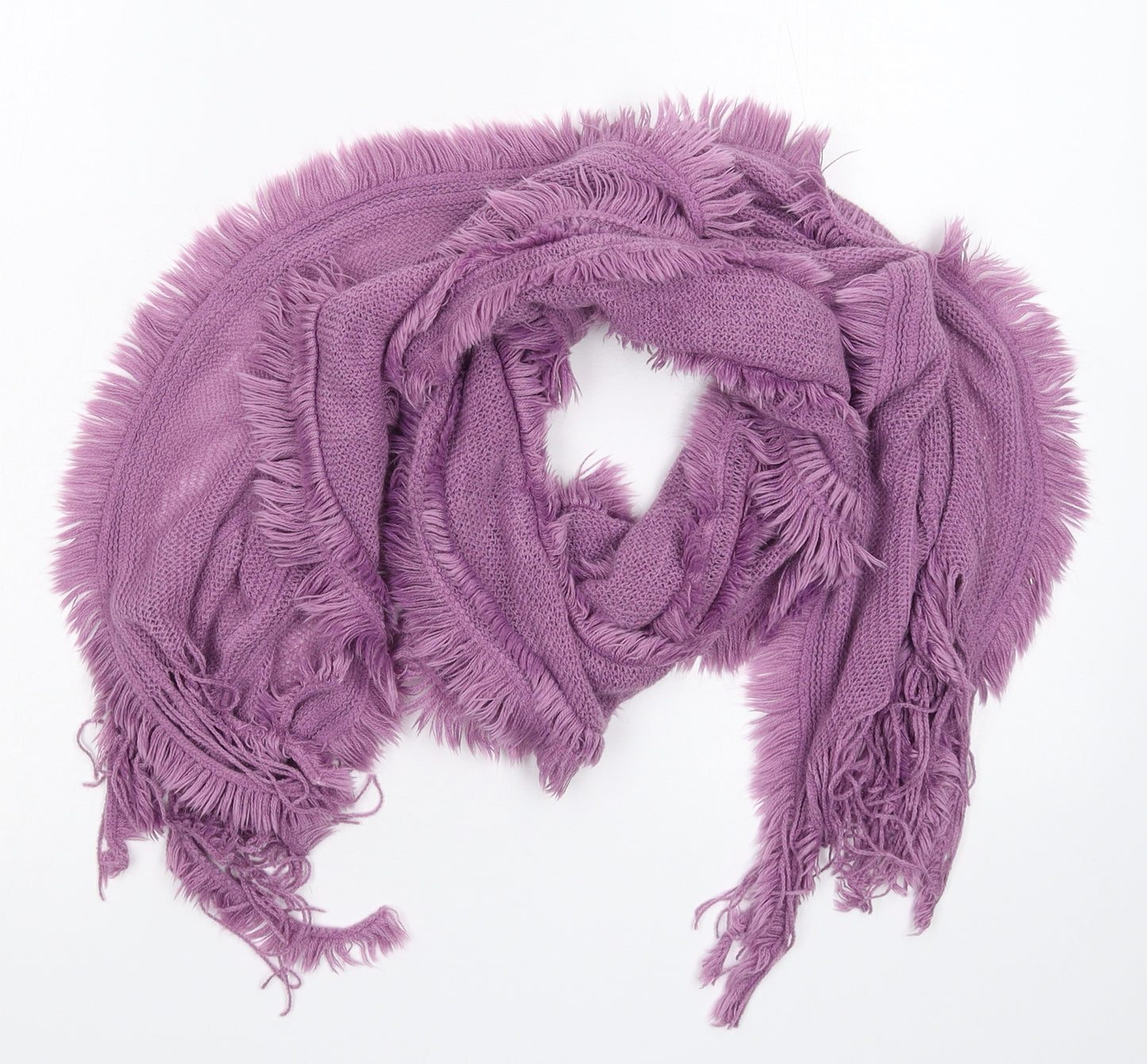 Preworn Womens Purple  Knit  Scarf