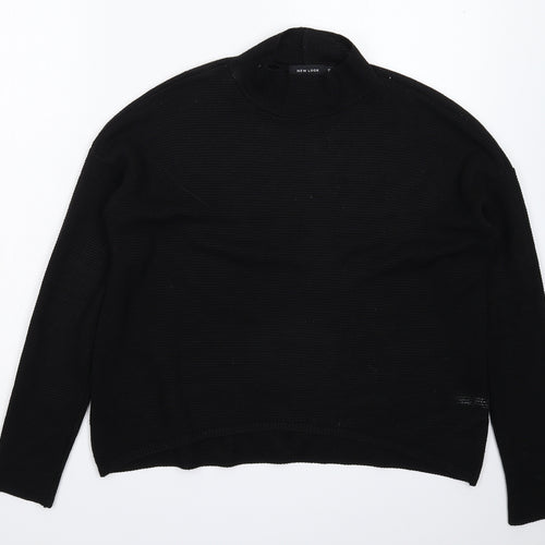 New Look Womens Black  Knit Pullover Jumper Size 12