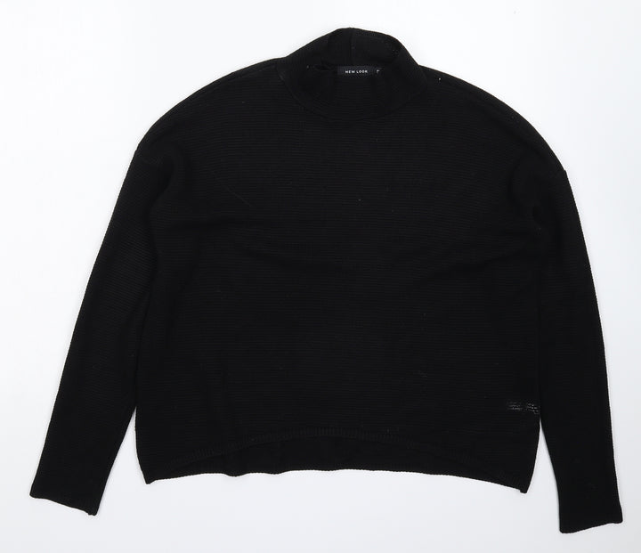 New Look Womens Black  Knit Pullover Jumper Size 12