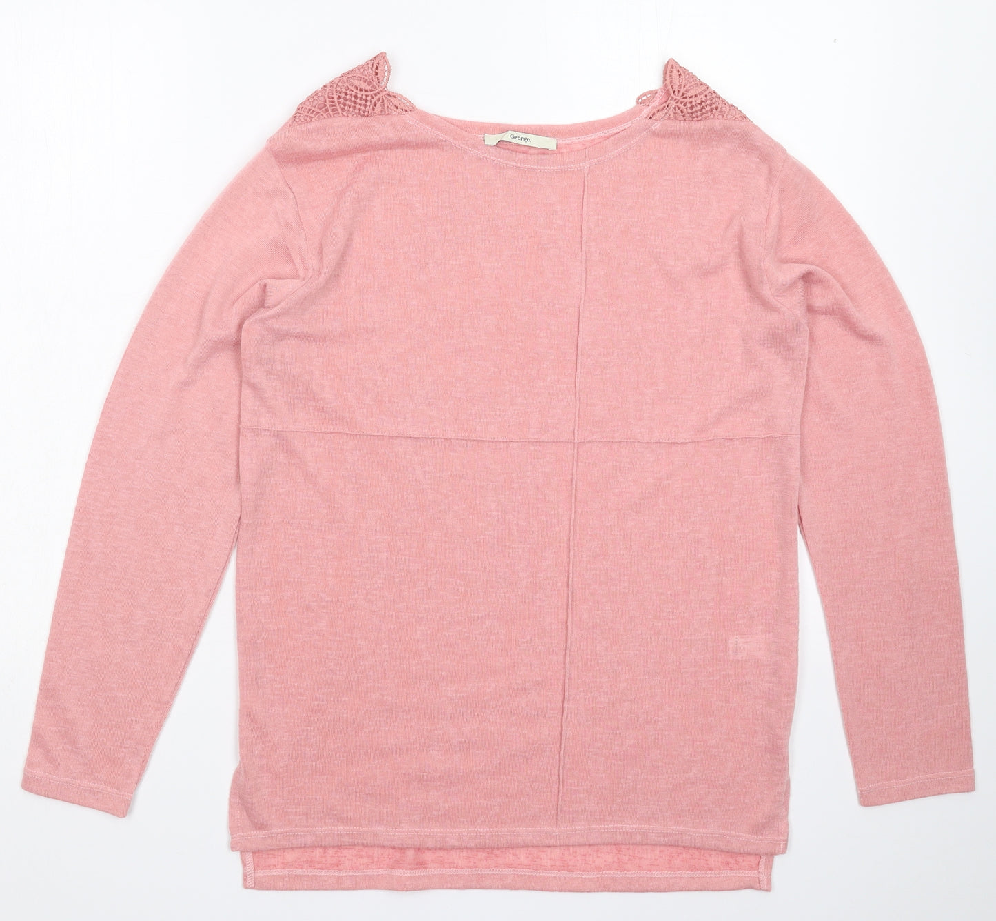 George Womens Pink  Knit Pullover Jumper Size 12