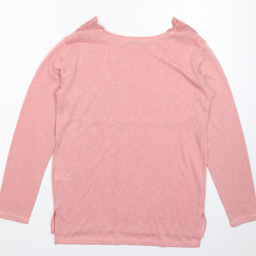 George Womens Pink  Knit Pullover Jumper Size 12
