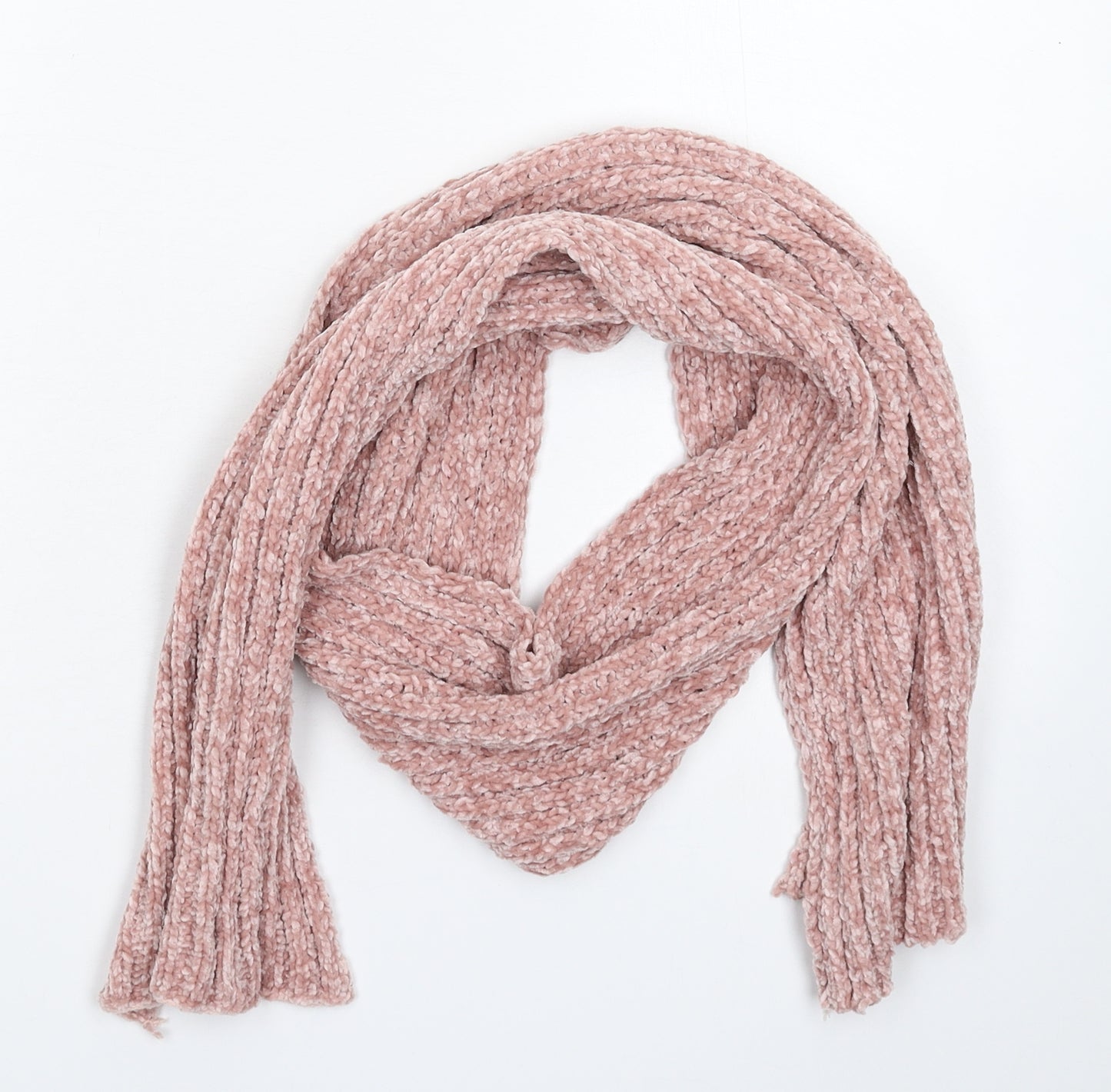 Preworn Womens Pink  Knit  Scarf