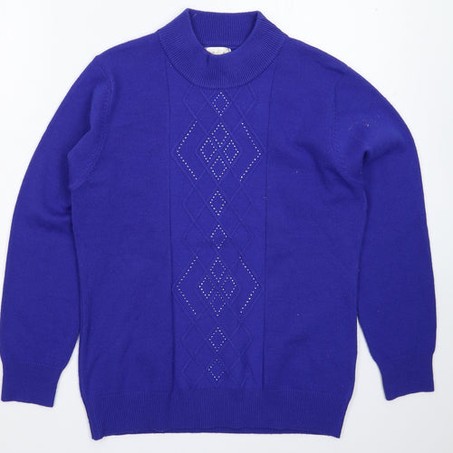 Paramour Womens Blue  Knit Pullover Jumper Size L