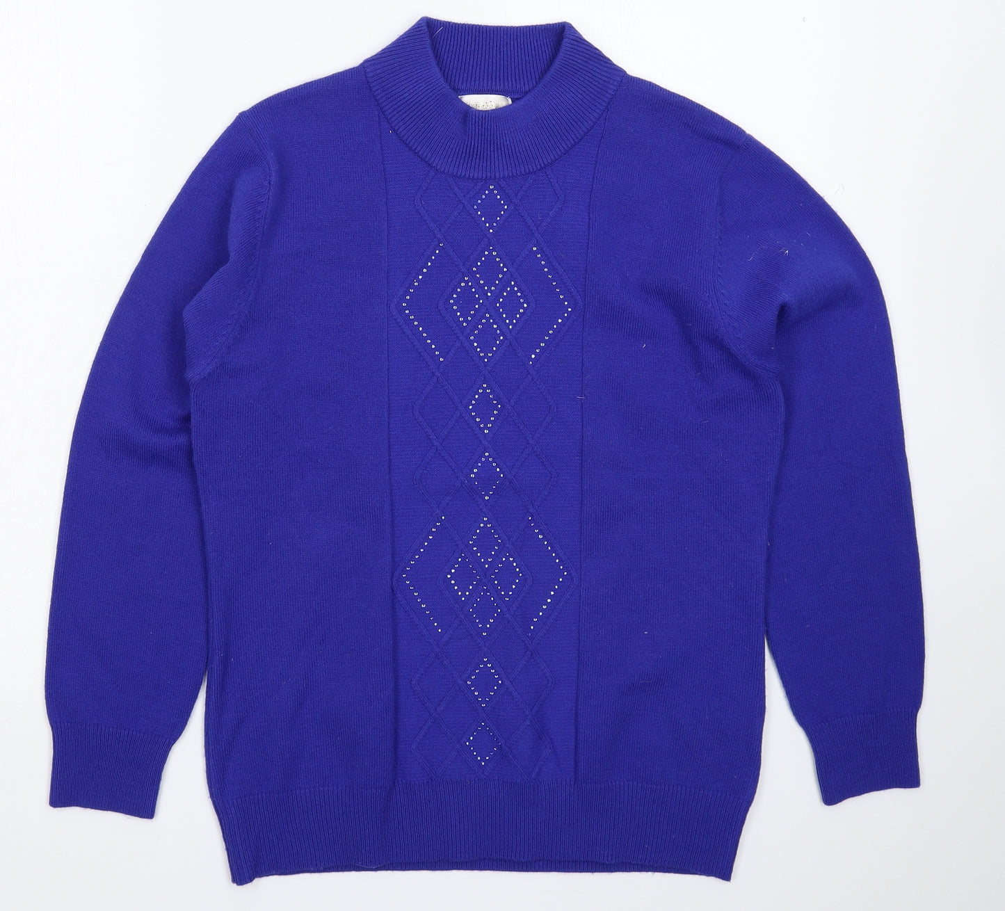 Paramour Womens Blue  Knit Pullover Jumper Size L