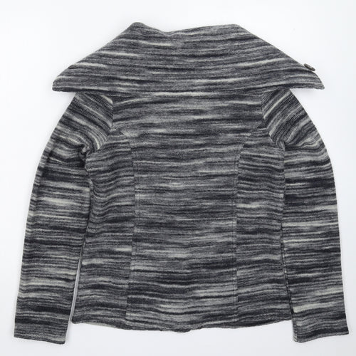 Principles Womens Grey Striped Knit Cardigan Jumper Size 12