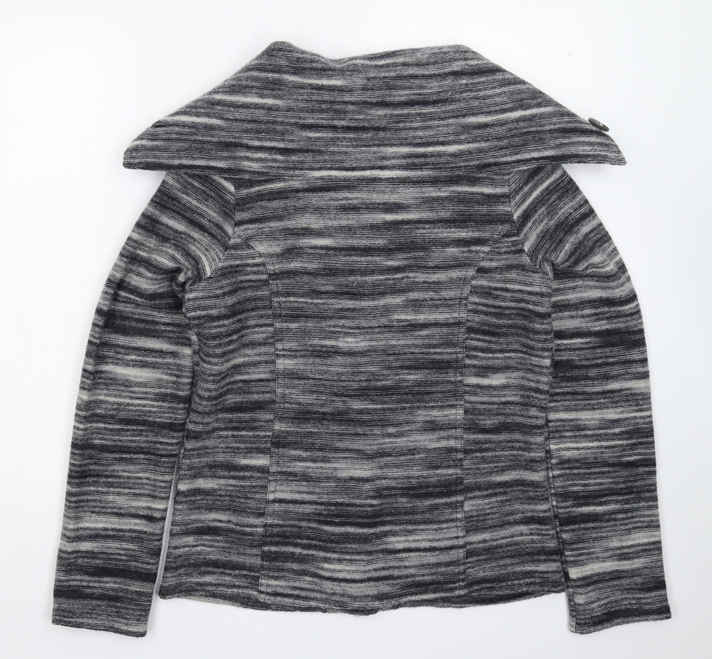 Principles Womens Grey Striped Knit Cardigan Jumper Size 12