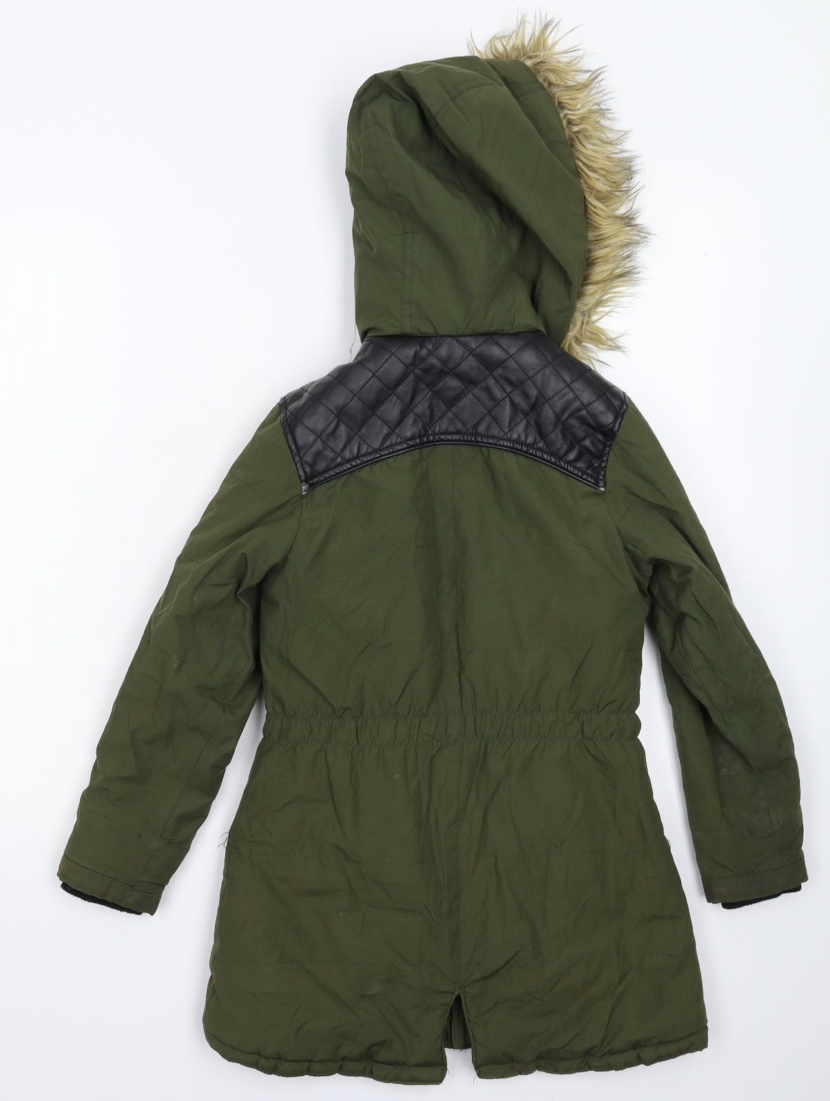Young Dimension Girls Green   Parka Coat Size 11-12 Years