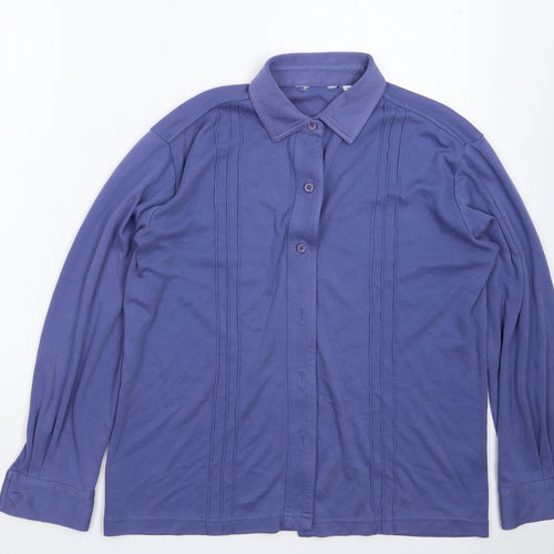 Preworn Womens Blue   Basic Button-Up Size 14