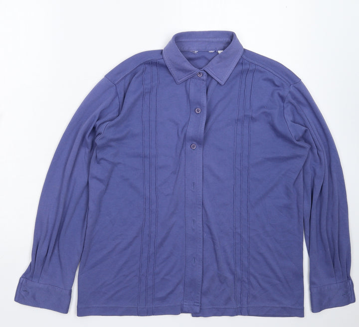 Preworn Womens Blue   Basic Button-Up Size 14