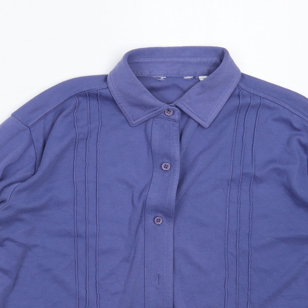 Preworn Womens Blue   Basic Button-Up Size 14