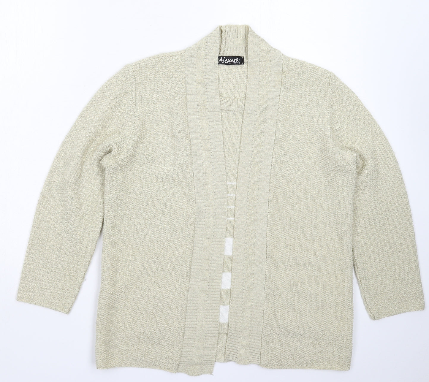 Alexara Womens Beige  Knit Pullover Jumper Size L
