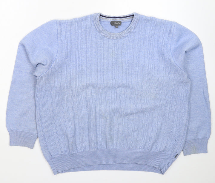 Wolsey Womens Blue Knit Pullover Jumper Size L