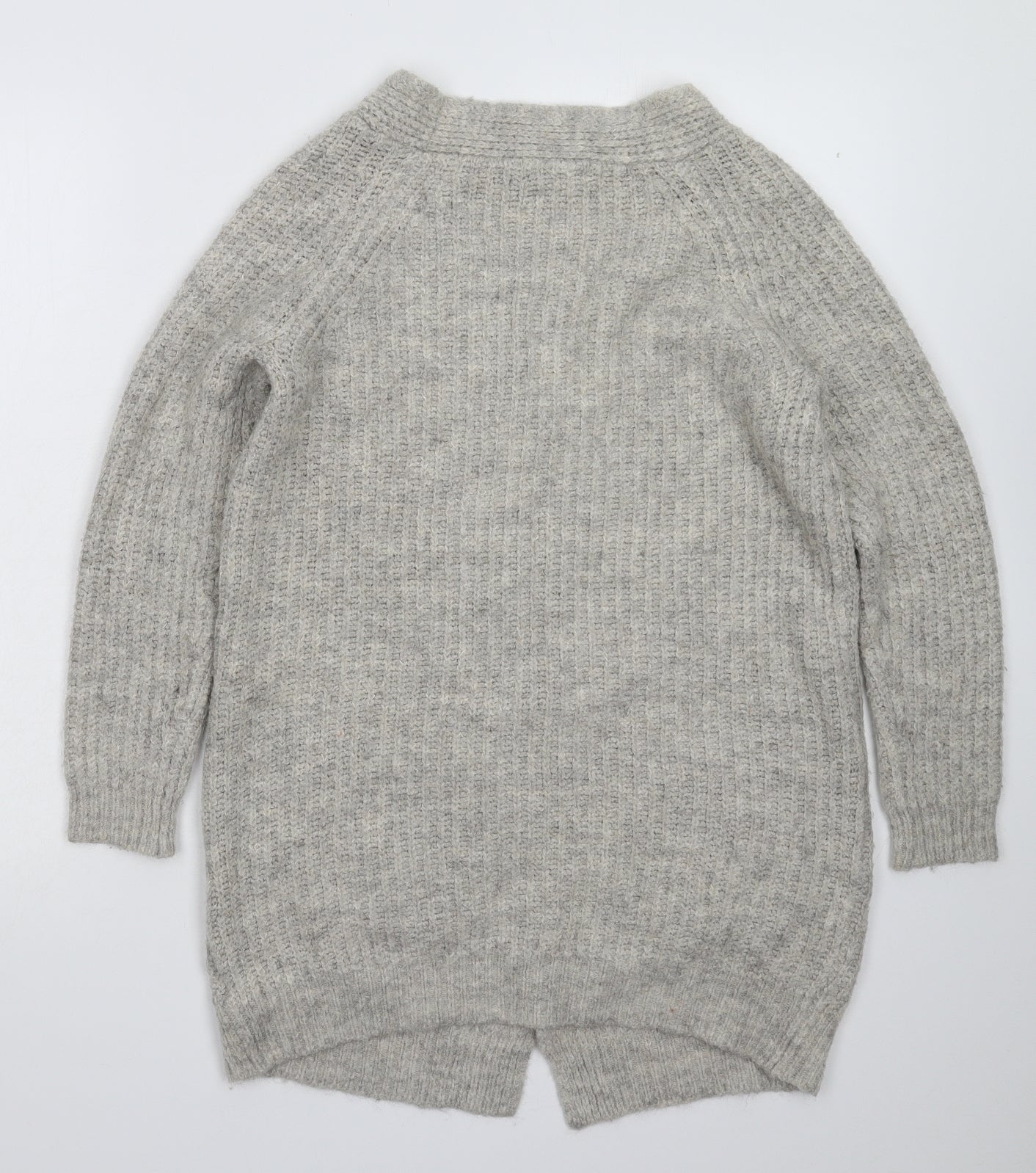 F&F Womens Grey  Knit Cardigan Jumper Size 10