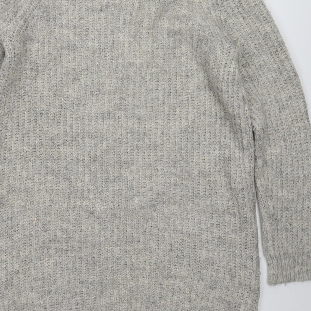 F&F Womens Grey  Knit Cardigan Jumper Size 10
