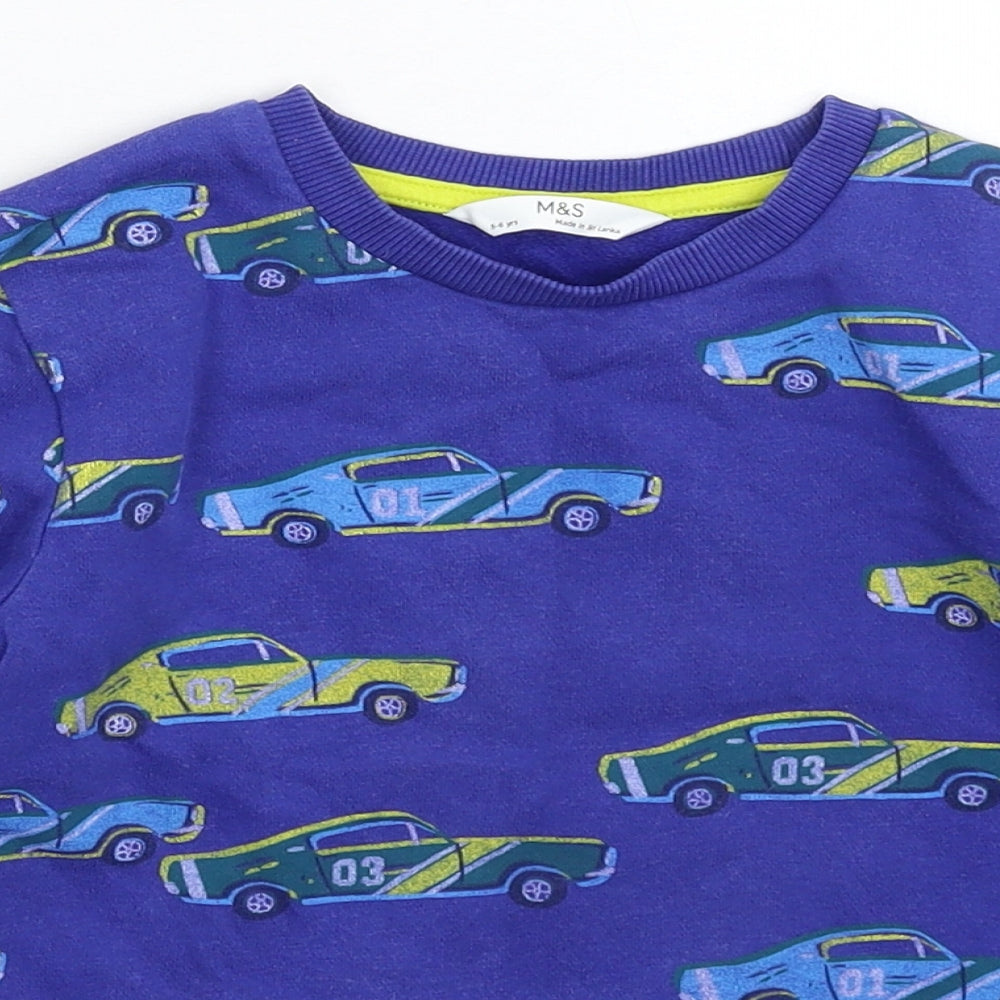 Marks and Spencer Boys Blue   Pullover Sweatshirt Size 5-6 Years