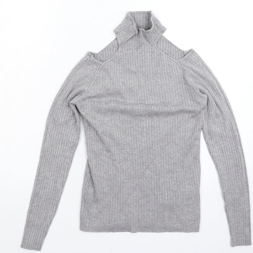 New Look Womens Grey  Knit Pullover Jumper Size 10