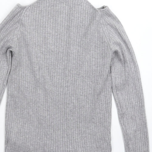 New Look Womens Grey  Knit Pullover Jumper Size 10