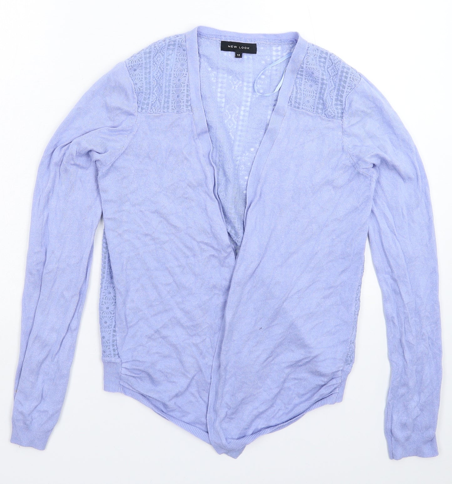New Look Womens Blue  Knit Cardigan Jumper Size 12