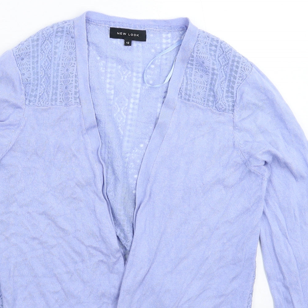 New Look Womens Blue  Knit Cardigan Jumper Size 12