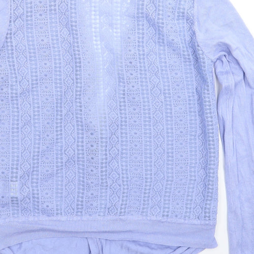 New Look Womens Blue  Knit Cardigan Jumper Size 12