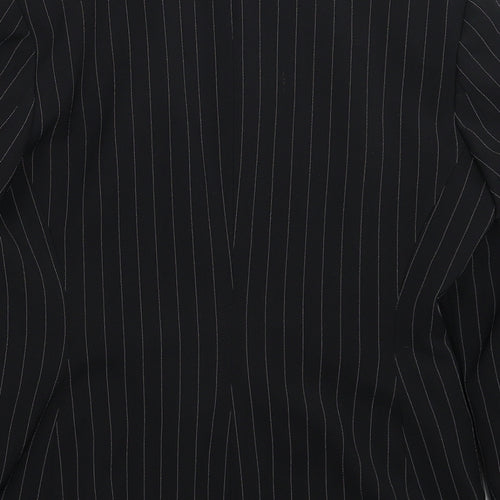 The Collection Womens Black Striped  Jacket Suit Jacket Size 12