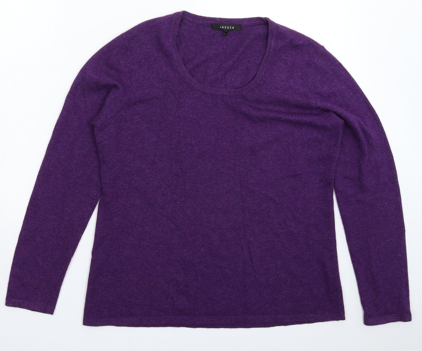 Jaeger Womens Purple  Knit Pullover Jumper Size L