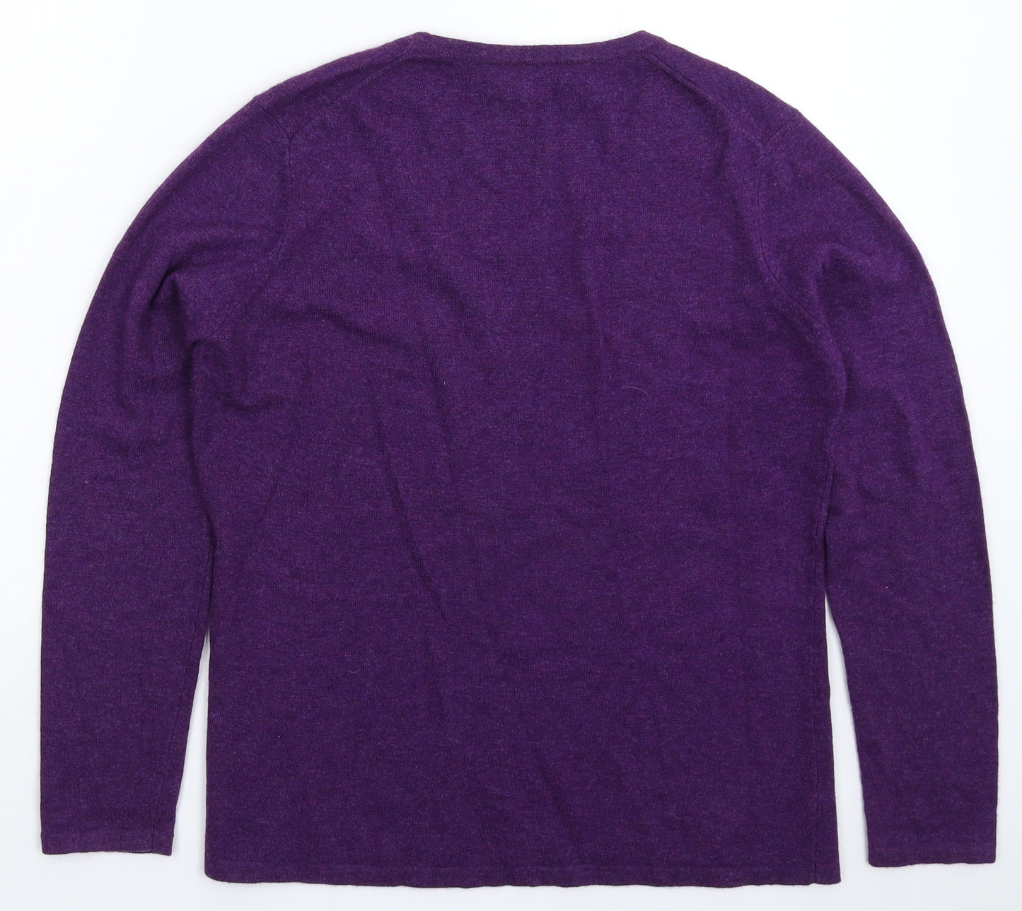 Jaeger Womens Purple  Knit Pullover Jumper Size L