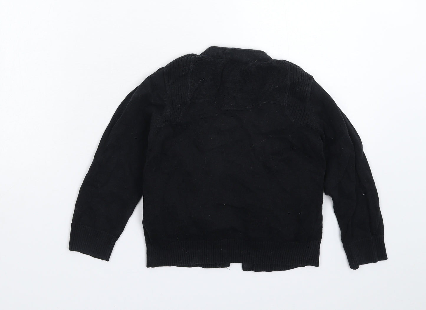 NEXT Boys Black  Knit Cardigan Jumper Size 4 Years