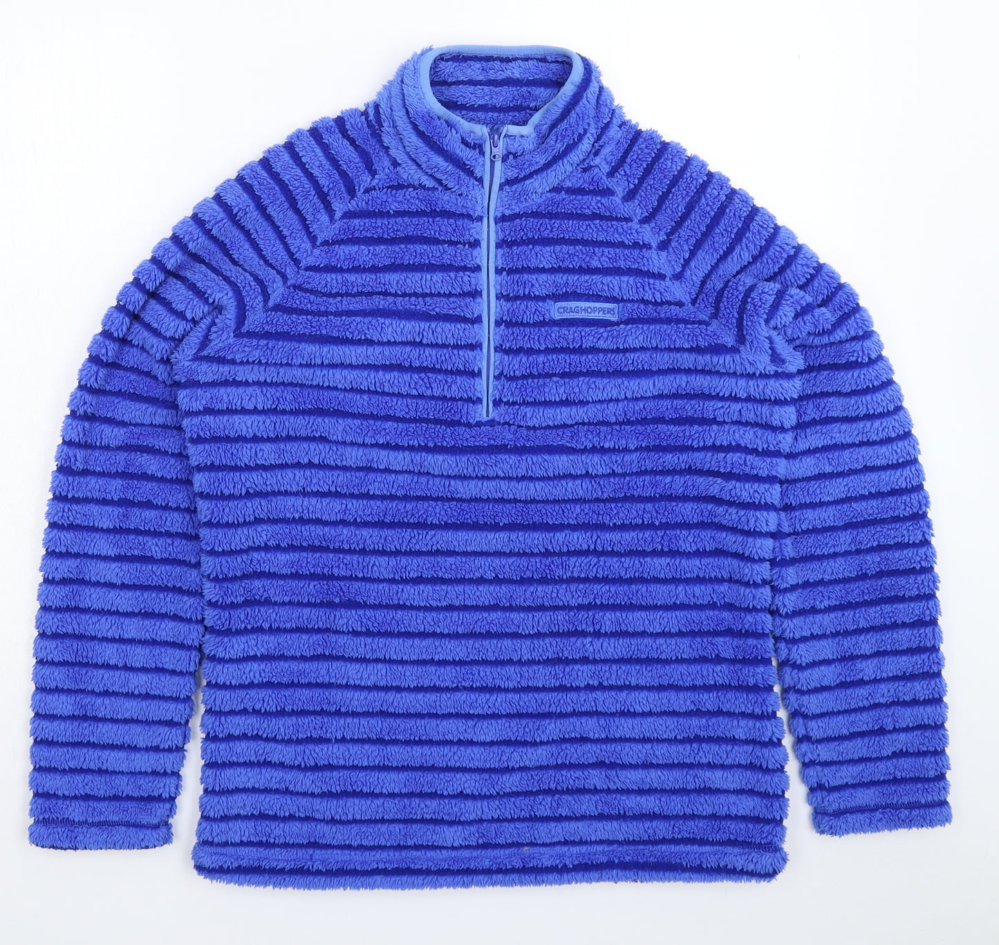 Craghoppers Womens Blue Striped Fleece Jacket  Size 14
