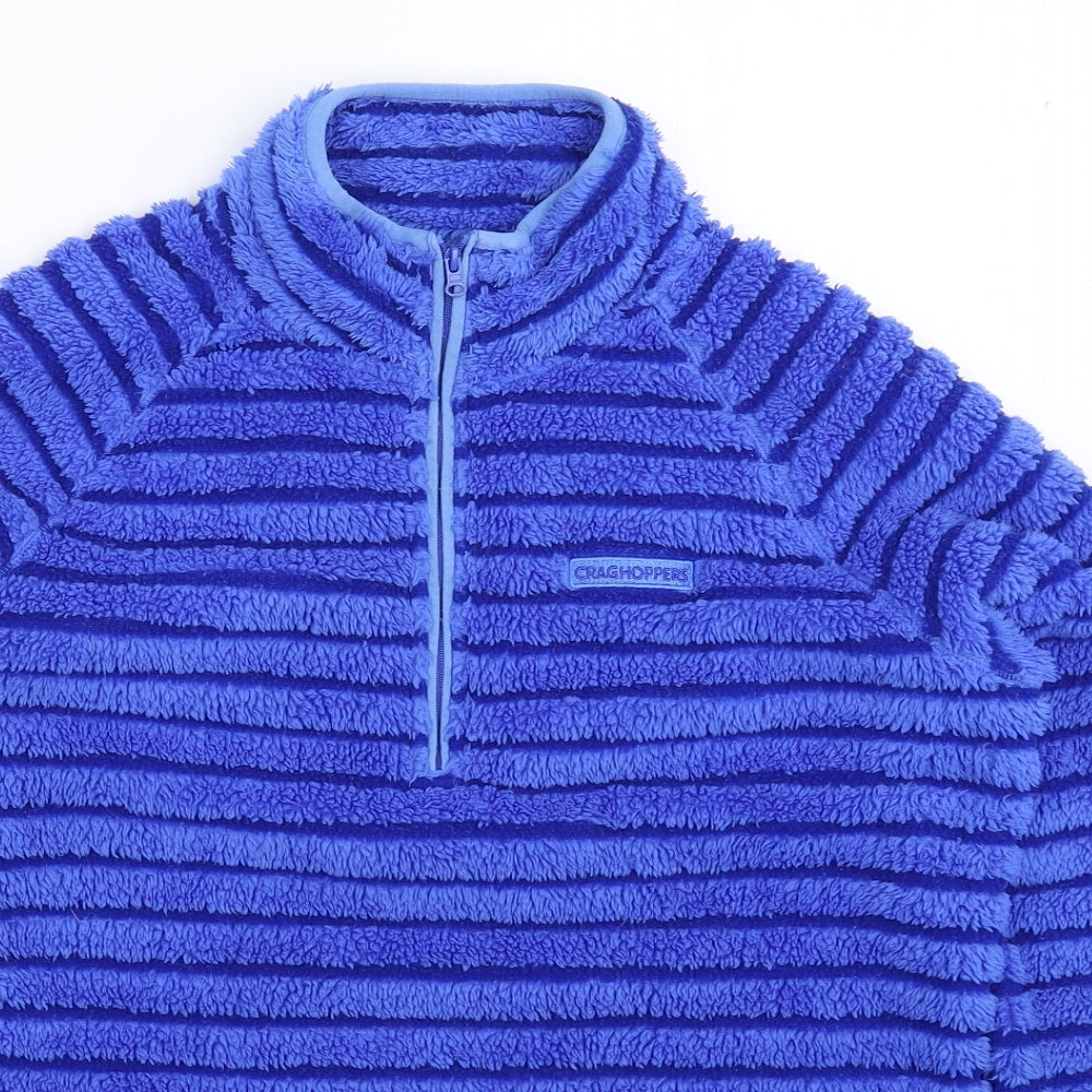 Craghoppers Womens Blue Striped Fleece Jacket  Size 14