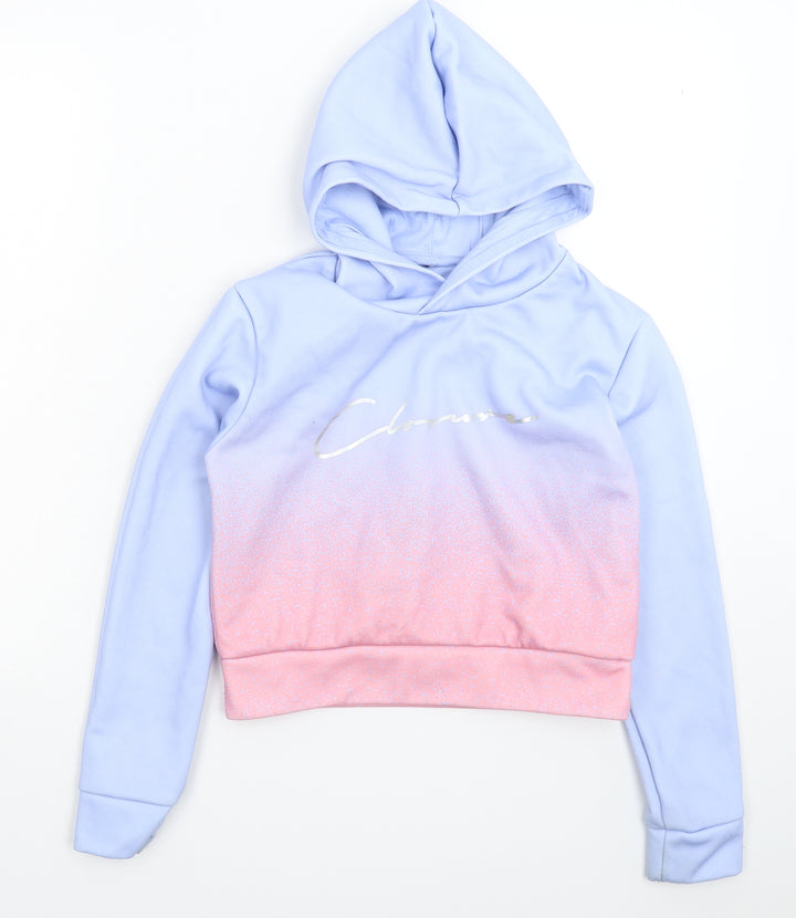 Closure Girls Blue Pullover Hoodie Size M
