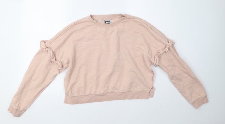 Urban Classics Womens Pink Pullover Sweatshirt Size M