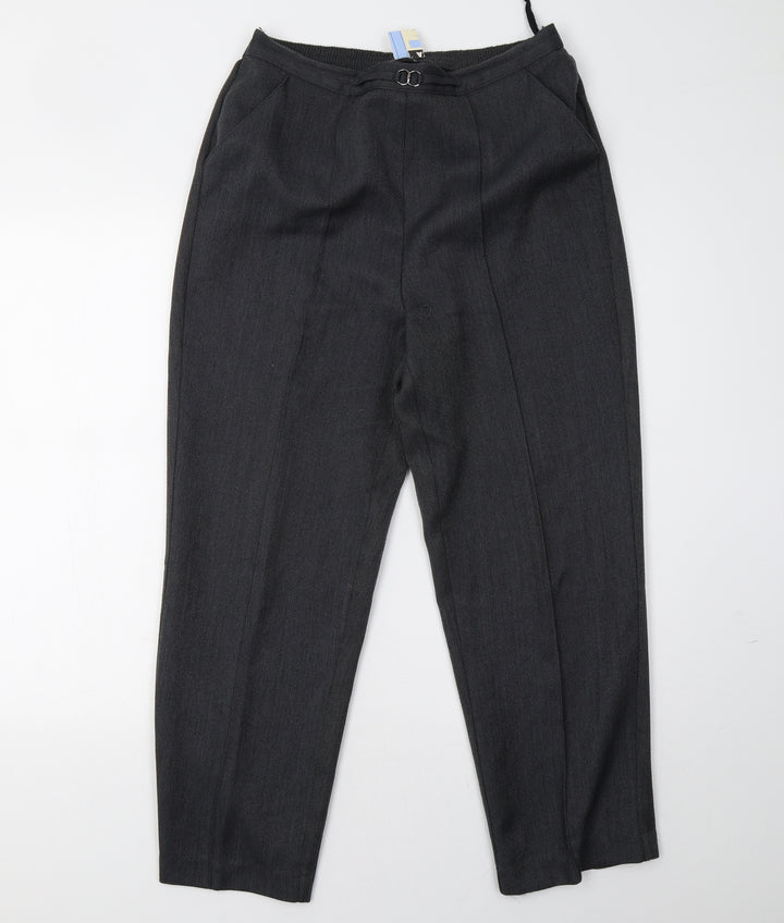 BM Womens Grey Trousers Size 12 L28 in