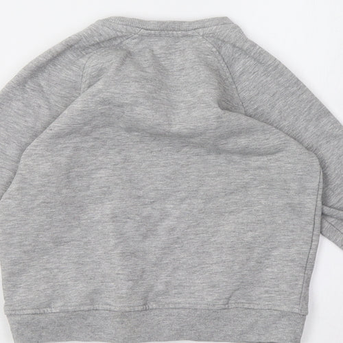 neon sheep Girls Grey   Pullover Sweatshirt Size 5-6 Years