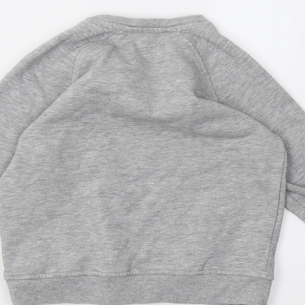 neon sheep Girls Grey   Pullover Sweatshirt Size 5-6 Years