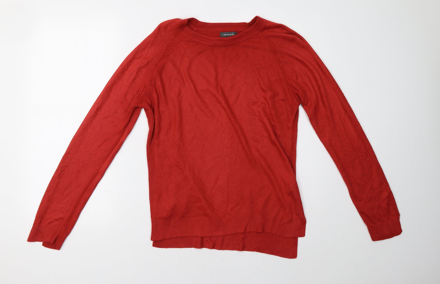 Primark Womens Red  Knit Pullover Sweatshirt Size M