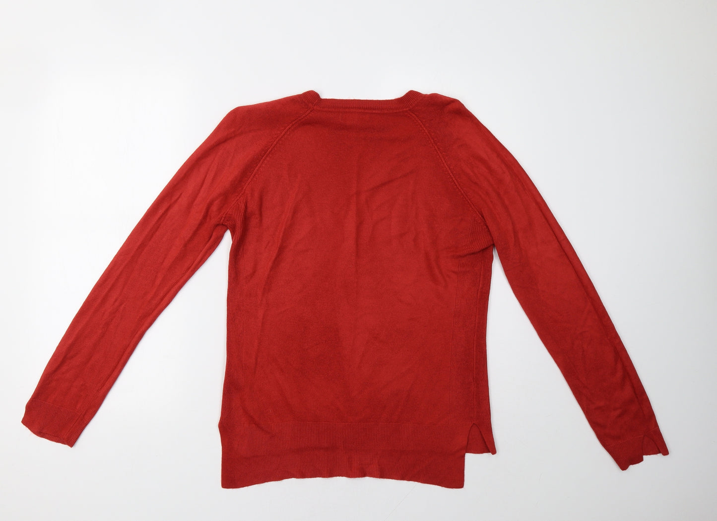 Primark Womens Red  Knit Pullover Sweatshirt Size M