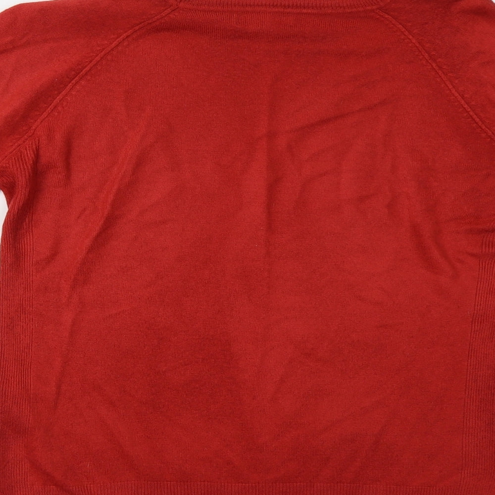 Primark Womens Red  Knit Pullover Sweatshirt Size M
