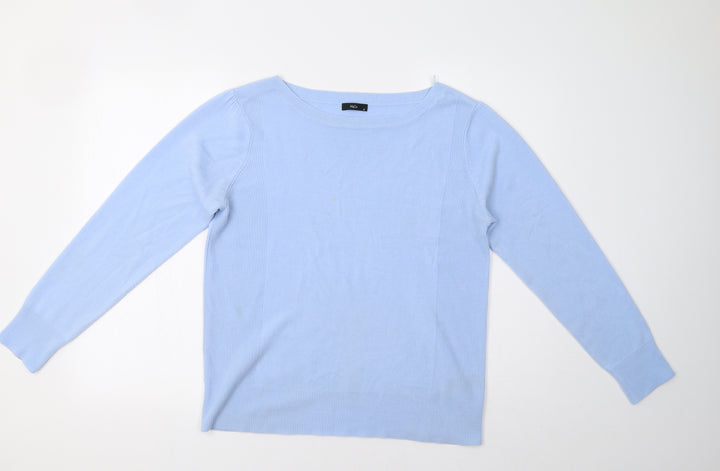 M&Co Womens Blue Pullover Sweatshirt Size 16