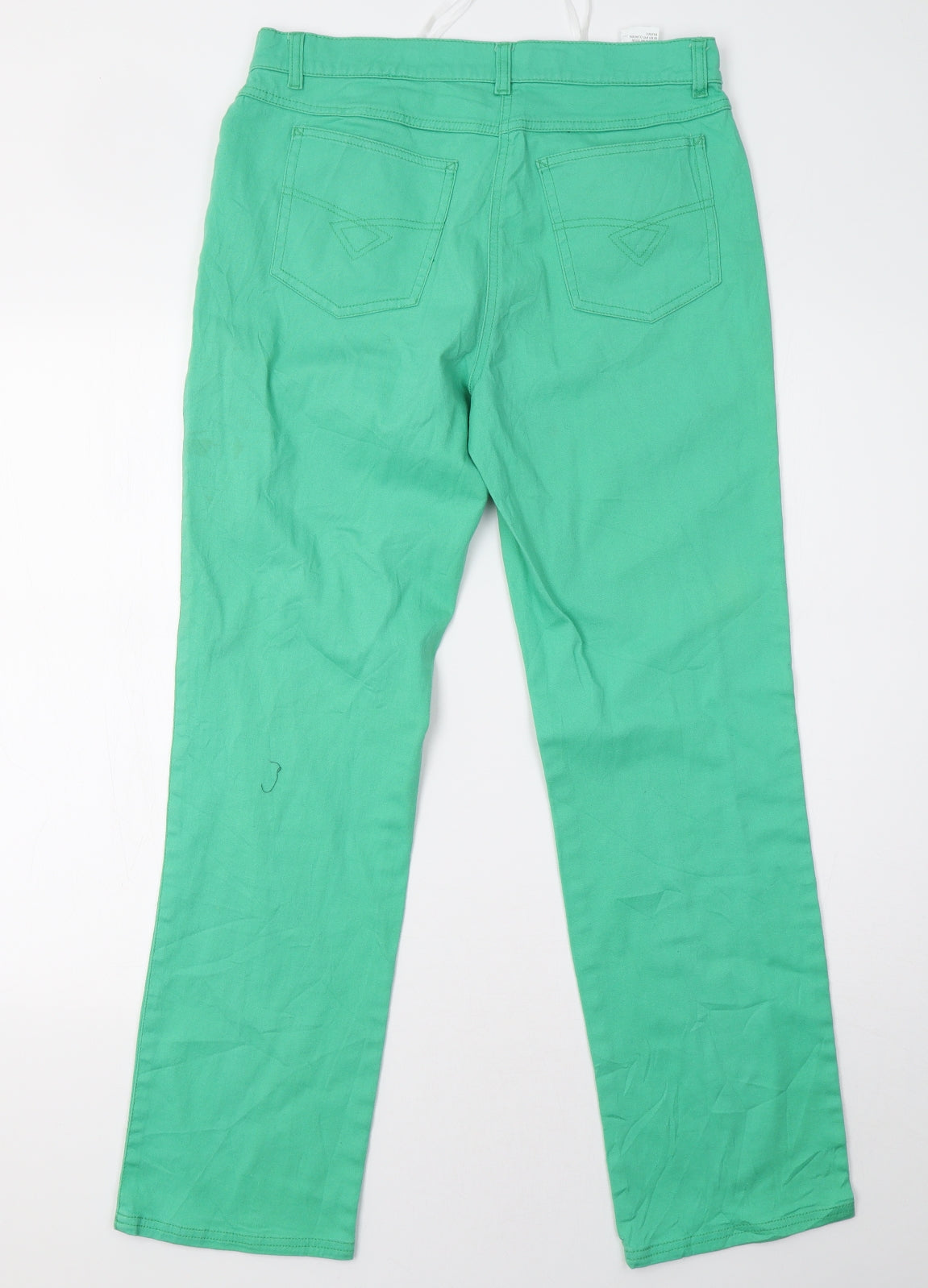 Steilmann Womens Green  Denim Straight Jeans Size 14 L31 in