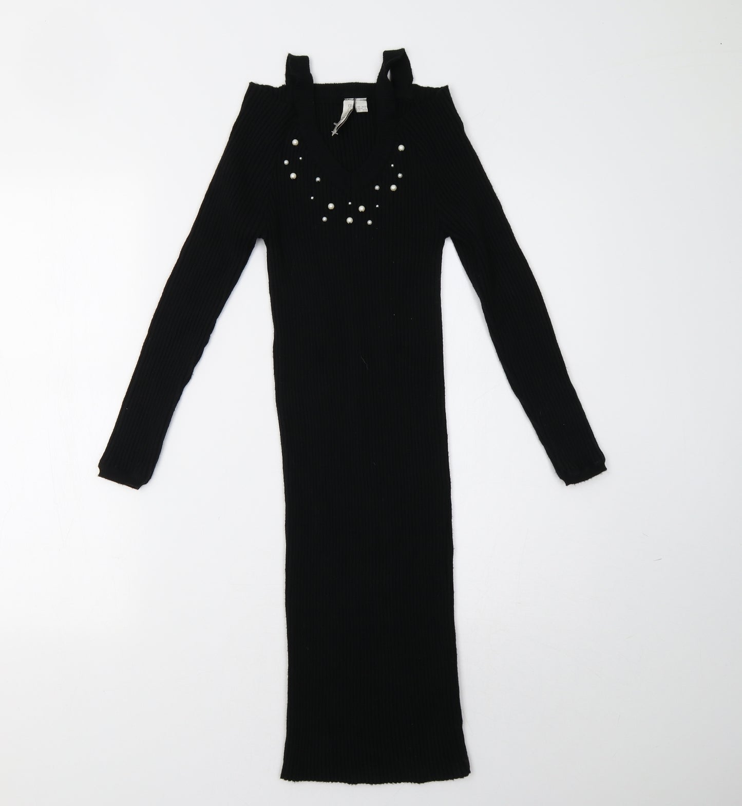 Body Flirt Womens Black  Knit Bodycon  Size S