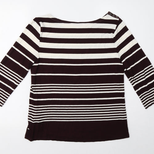 Debenhams Womens Purple Striped  Pullover Sweatshirt Size 14