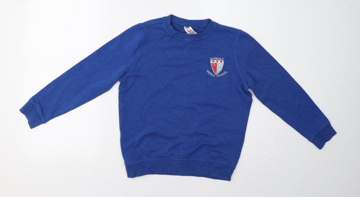 F&F Boys Blue   Pullover Sweatshirt Size 9-10 Years  - glendale middle school