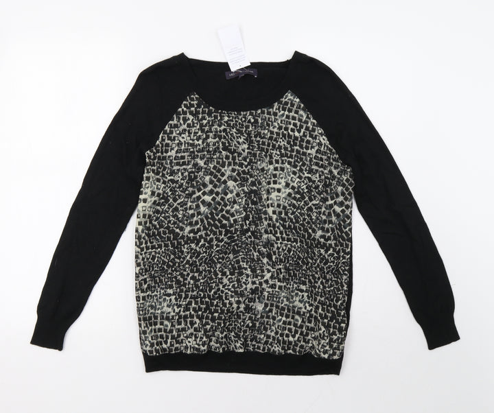 Marks and Spencer Womens Black Animal Print  Pullover Sweatshirt Size 6