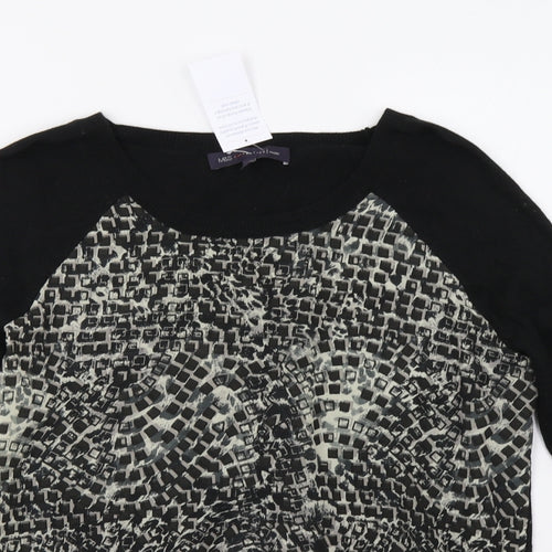 Marks and Spencer Womens Black Animal Print  Pullover Sweatshirt Size 6