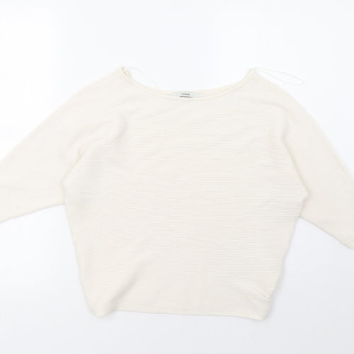 George Womens White   Pullover Sweatshirt Size S