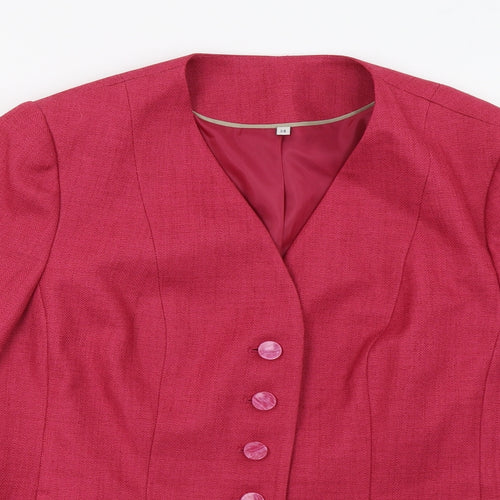 EWM Womens Pink   Jacket Blazer Size 14