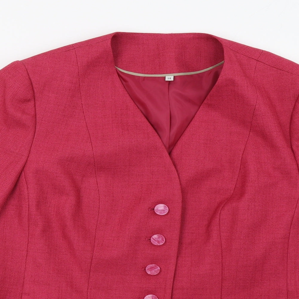 EWM Womens Pink   Jacket Blazer Size 14