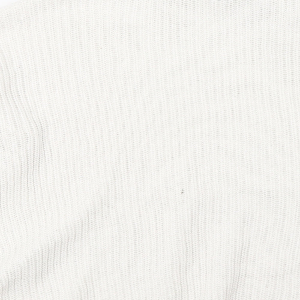 New Look Womens White   Pullover Sweatshirt Size S